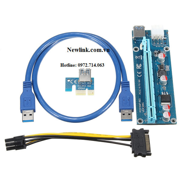 Card PCI e-1X to 16X usb 3.0 tiện ích